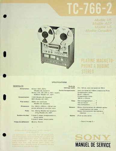 Service manual sony 766 2 - service,